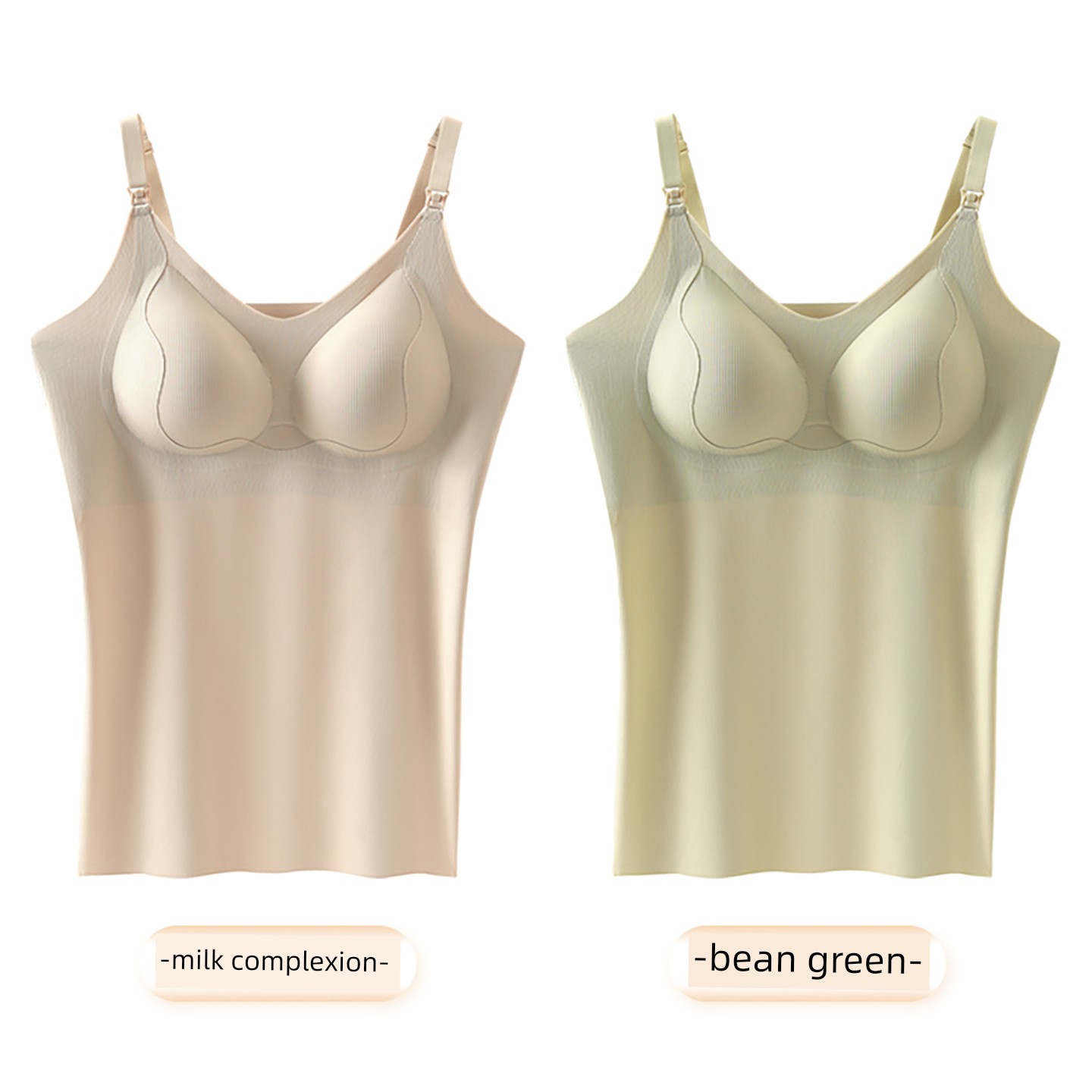 Maternity Nursing Tank Top with Straps, Postpartum Breastfeeding, No Need to Wear Underwear, Anti-Exposure, Thin Autumn Style Bra for Pregnant Women — 7