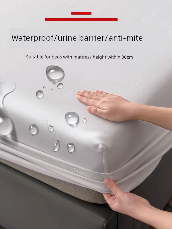 Class a Waterproof and Urine-Proof Thickened Bed Sheet Cover, Single-Piece Bed Cover, Mattress Protector, Anti-Slip and Dust-Proof Cover