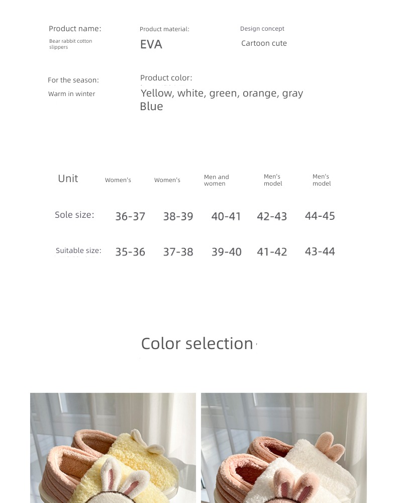 Bag heel lovely student dormitory Plush keep warm Cotton slippers
