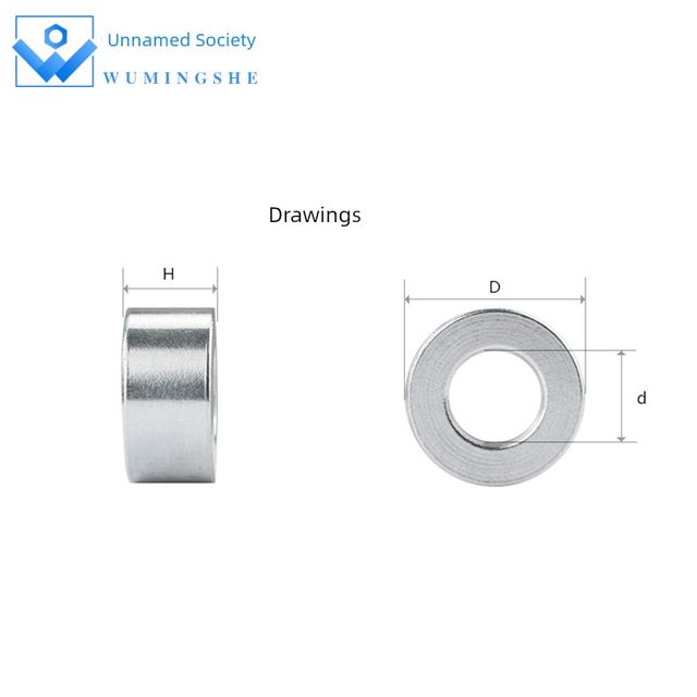 Aluminum alloy casing thickened gasket elongated circular hollow sleeve heightening washer isolation column M6M8M10M12