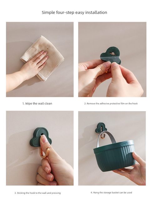Kitchen onion, ginger and garlic storage basket small hanging basket storage rack bathroom hanging basket bathroom bedside hanging storage basket