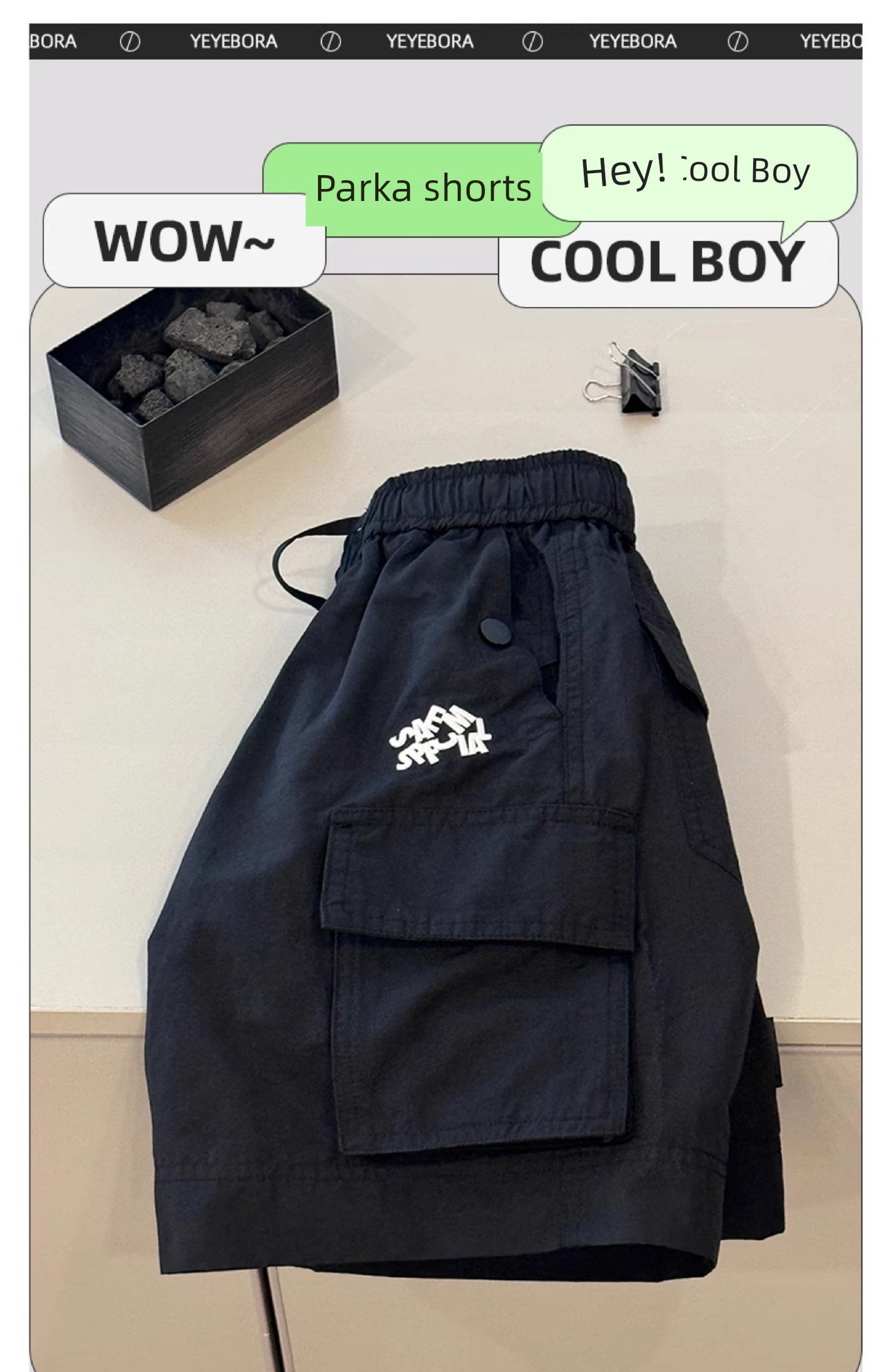 Bora Stylish Shorts for Boys, Cargo Pants, Korean Style 2026 New Children's Versatile Mid-Length Shorts, Five-Point Shorts for Girls — 2