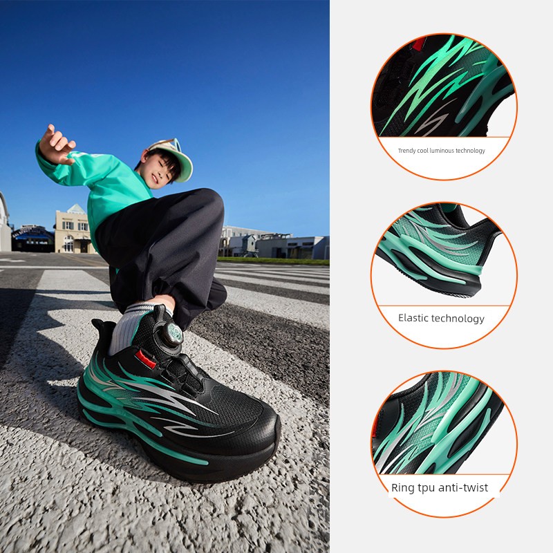 Red Flame | Anta Running Shoes 2026 Autumn New Sports Shoes Children's Shoes Boys and Girls Running Shoes Trendy and Cool for Teenagers — 4