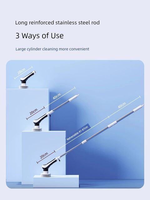 Old fisherman fish tank cleaning tool long handle electric cleaning brush wipe glass cleaning inner wall without dead corners tool