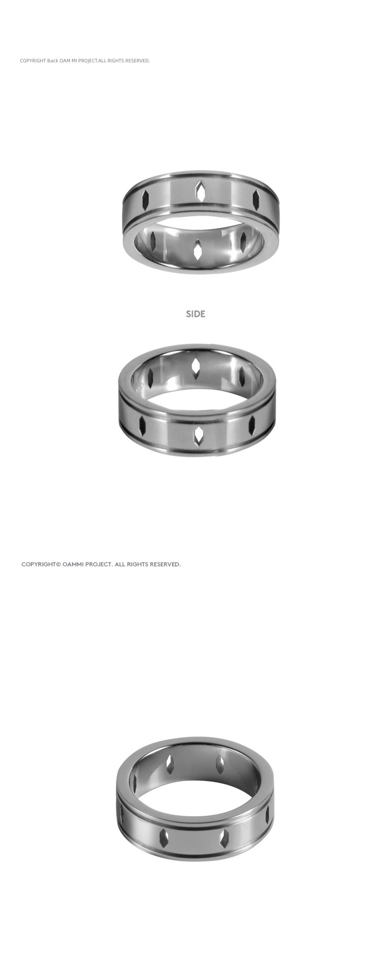 OAMMI Original design man Cool Titanium steel Ring
