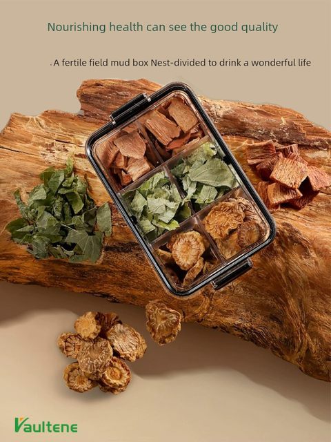 Flower tea partition storage box Health tea Chinese medicinal materials package box Food spice fruit pastry food grade sealed jar