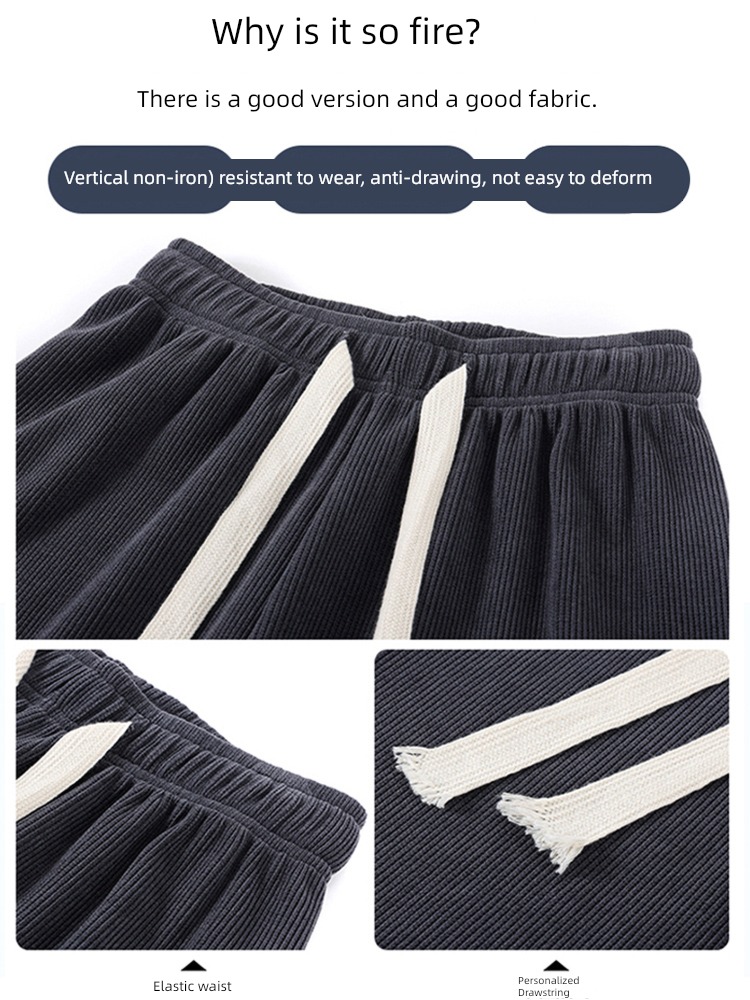 white knitting Spring, autumn and winter easy High waist leisure time trousers