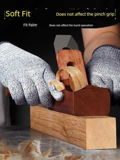 Anti-cut gloves with level 5 cuts, shakes, shakes, slips, kites, wear-resistant kitchen cutting knife assassinate fish cuts, catching hands, driving sea labor protection