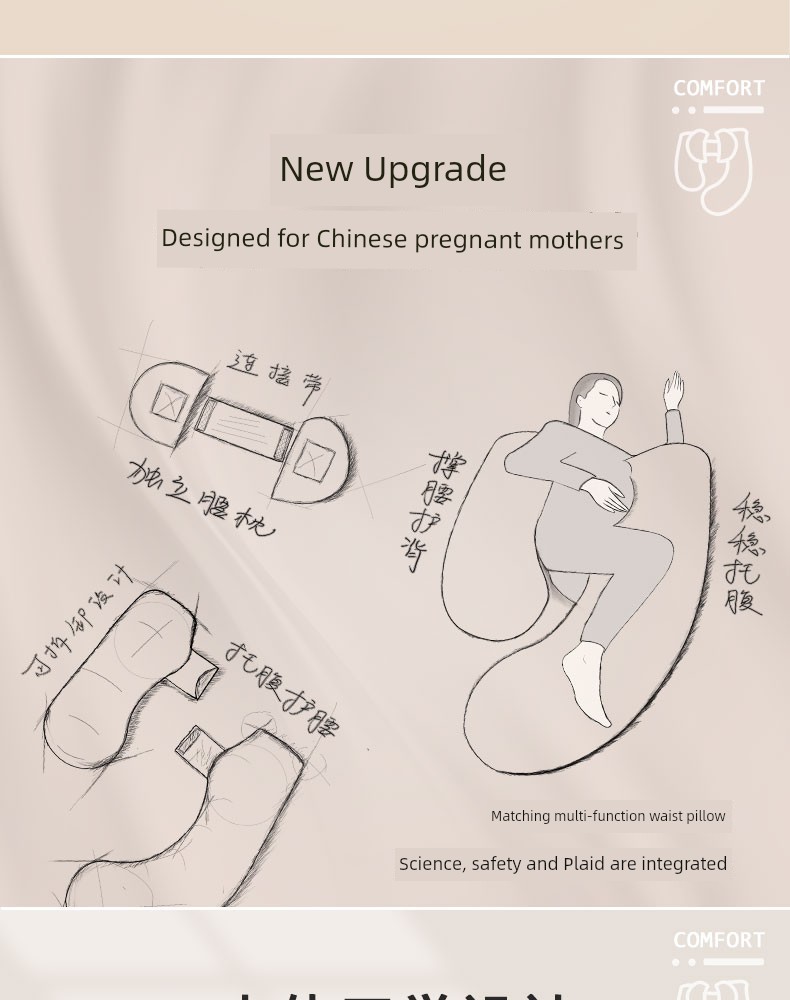 Sleeping Pillow Belly Support Handy Gadget Special Waist Support for Pregnancy — 3