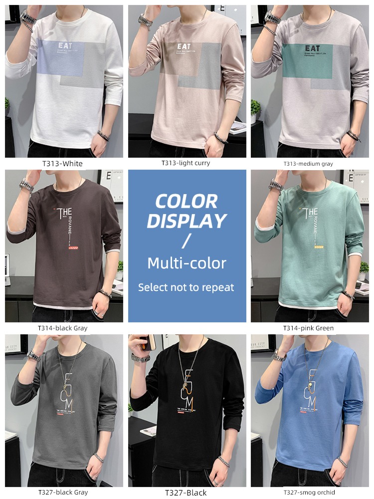 Romon Spring and Autumn man pure cotton jacket Long sleeve T-shirt