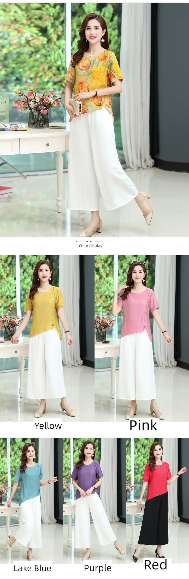 Thin money Tencel Hemp cotton Ninth pants Retro Women jacket