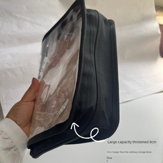 Jewelry storage box PVC anti-oxidation earrings necklace loose-leaf jewelry transparent sealed bag thickened large capacity