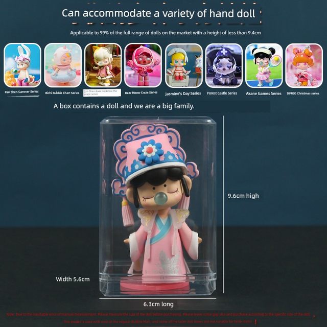 Blind box storage display rack display cabinet Pop Mart single doll storage box dustproof transparent figure display box