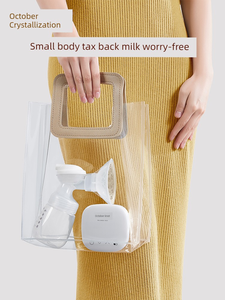 October Crystal Electric Breast Pump with Micro-Vibration Massage, Fully Automatic, Painless, Single-Side Breast Milk Extractor, Adjustable Frequency, — 3