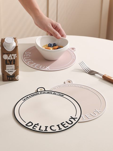 Internet celebrity placemat high-end dining table mat bowl pad heat insulation pad dish pad plate pad high temperature resistant home dining table anti-scalding pad