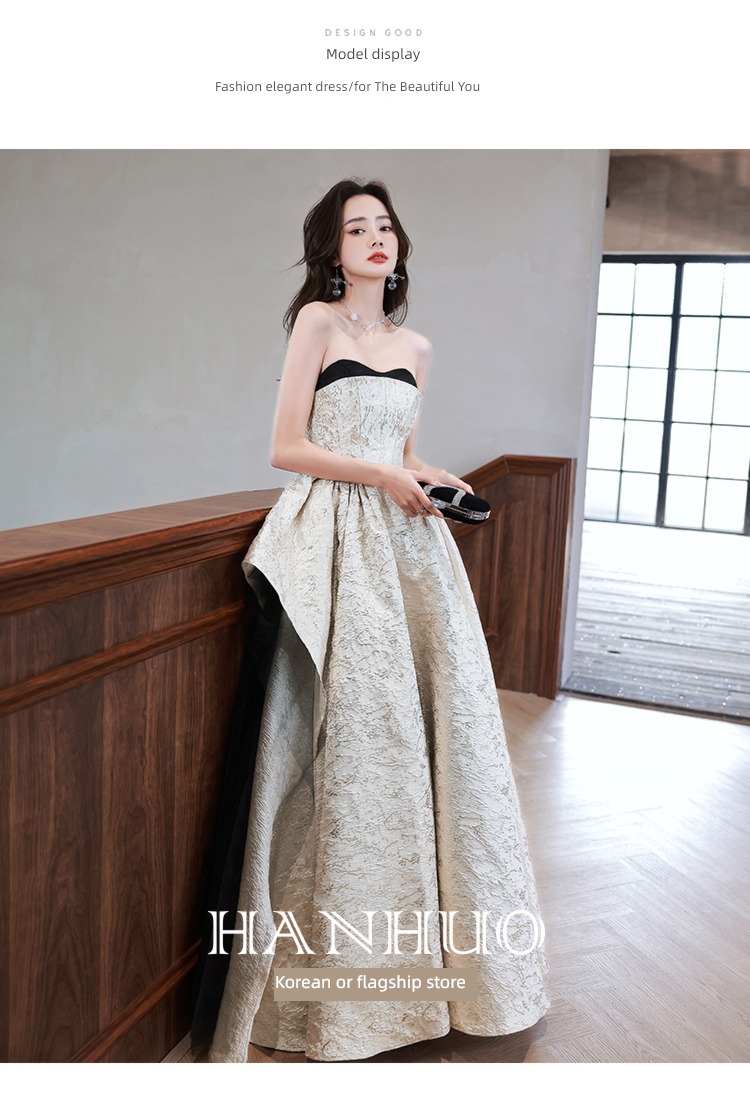 Dress skirt high-end A lady of temperament vocal music Art examination undergarment covering the chest and abdomen