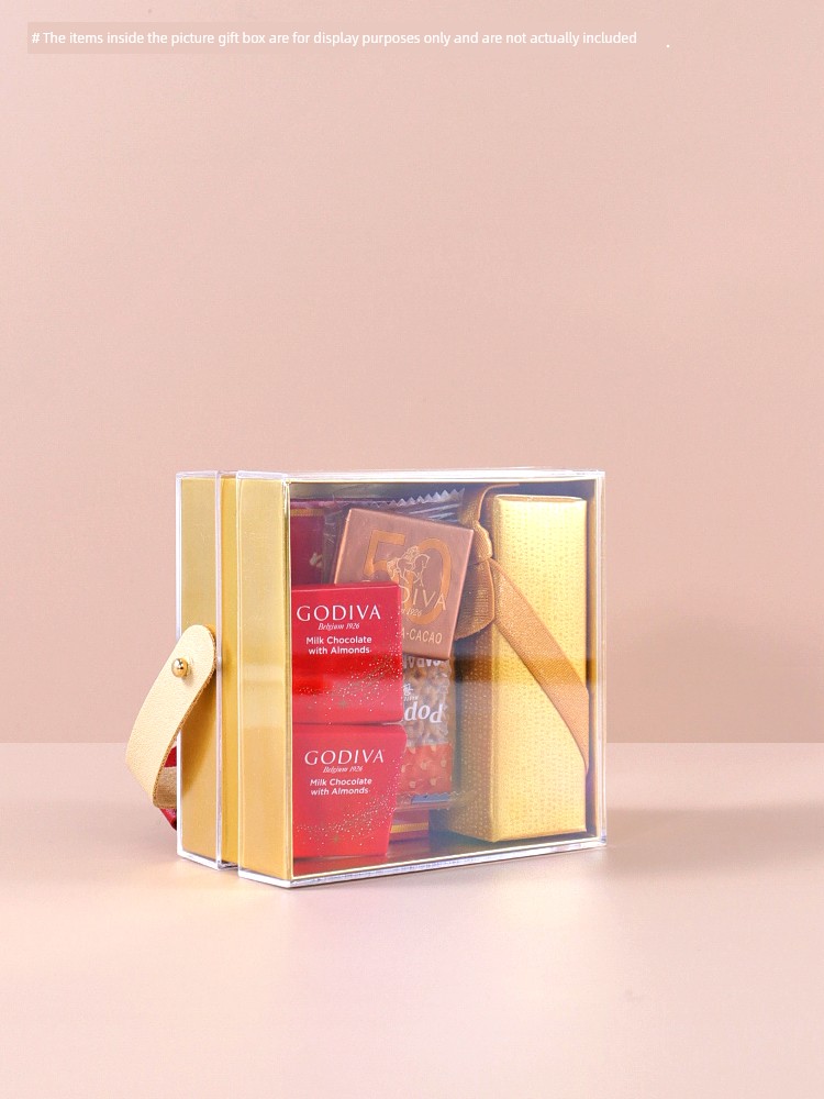 Floral Wedding Candy Box Transparent Acrylic Gift Box Luxury Souvenir Candy Box Trendy New Gift Box