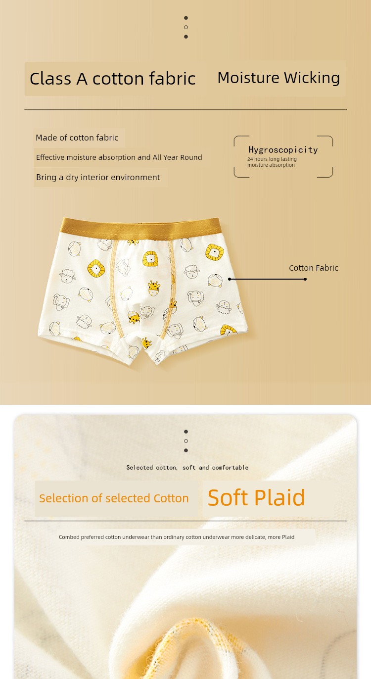 Children's Underwear Boys' Cotton Baby Boys' and Kids' Boxer Shorts Pure Cotton Summer Thin Boxer Underpants — 5