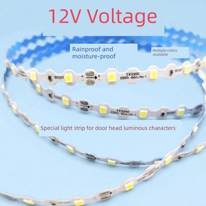 LED Light Strip 2835 Mini Light-Emitting Word 12V Light Source S-Type Soft Light Belt Bright Resin Lighting Word SMD Lig