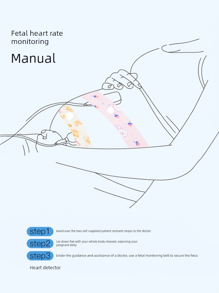 Fetal Heart Monitoring Belt Pregnant Women's Special Birth Inspection Must Be Spare Tire Monitoring Belt Medical Type Widened Adjustable Strap Plus Size — 5