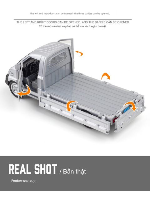 Large Wuling Liuzhou small truck alloy model truck light transport vehicle bread car model delivery truck toys