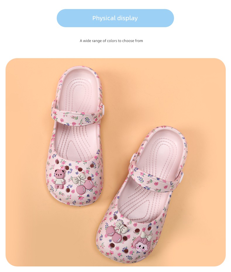 Ballet Girls' Clogs, Children's Slippers, New Summer Style Girls' Sandals, Mary Jane Non-Slip Indoor Princess Dance Shoes — 8
