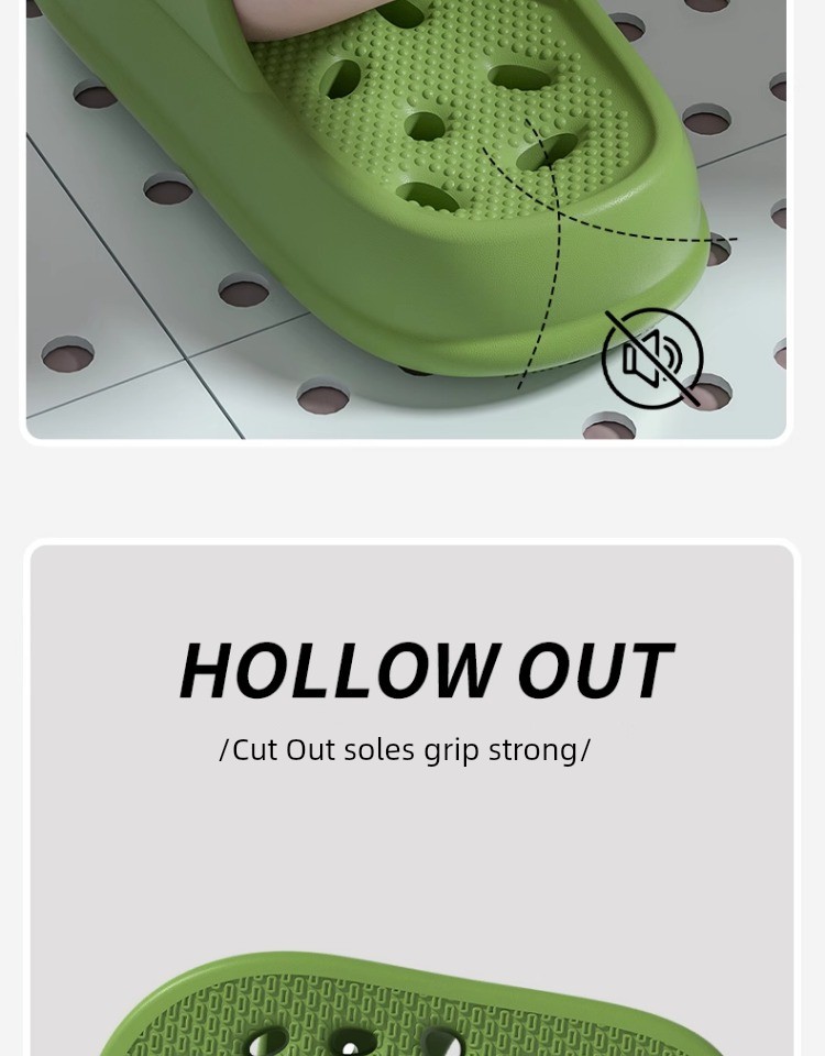 Bathroom Bath Leaking Cut Out Child Kid Slippers — 7