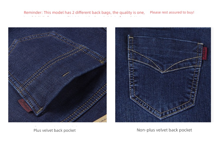 mom High waist easy winter Plush middle age Jeans