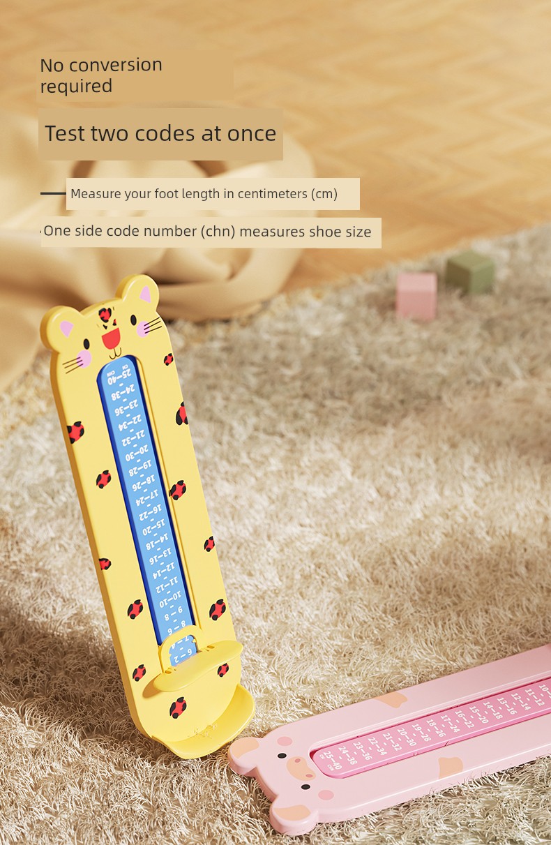 Baby Foot Measurer, Children's Accurate Foot Length Measuring Device, Infant Shoe Size Measuring Ruler, Kids' Home Shoe Measuring Tool — 7