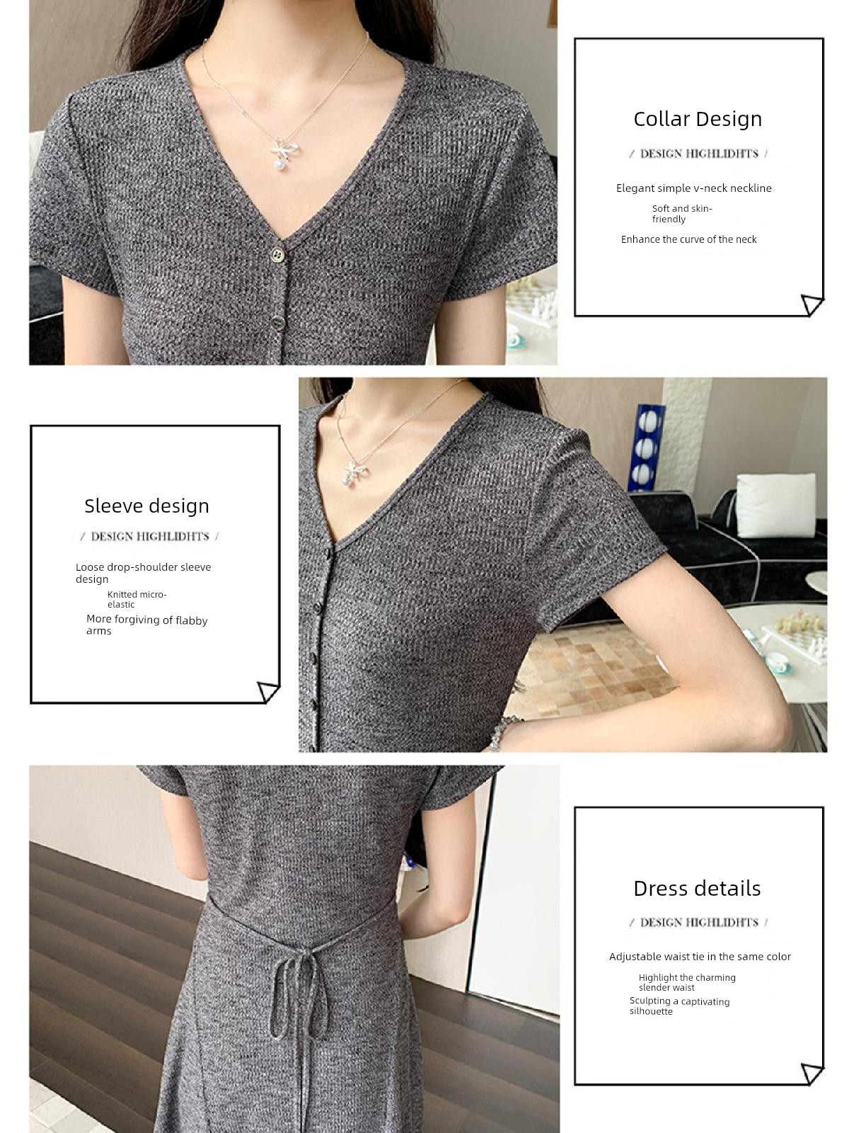 Maternity Dress Summer 2026 New Style Short Dress for Pregnant Moms, High-End French Style Slimming Hot Mom Outfit Long Dress for Summer — 4