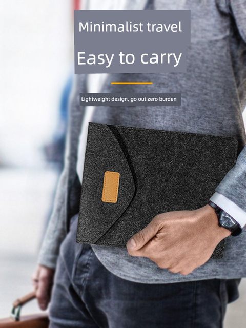 Tablet storage bag iPad storage bag pro Apple Air5 computer 9th generation 10 protection bag 8 suitable for Huawei Xiaomi tablet matepad11 portable Velcro 4 thin 3 felt bag 2 buckles