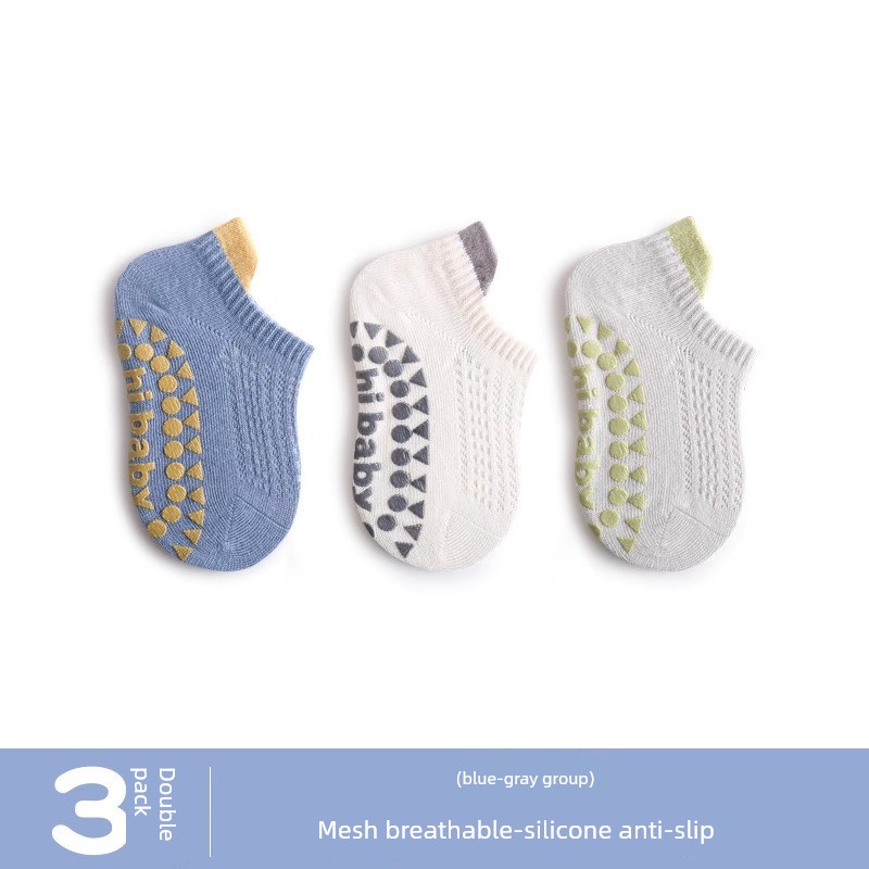 Floor Socks, Baby Socks, Summer Thin Non-Slip Socks, Anti-Cold Toddler Socks, Children's Socks, Pure Cotton Class a Crawling Socks — 3