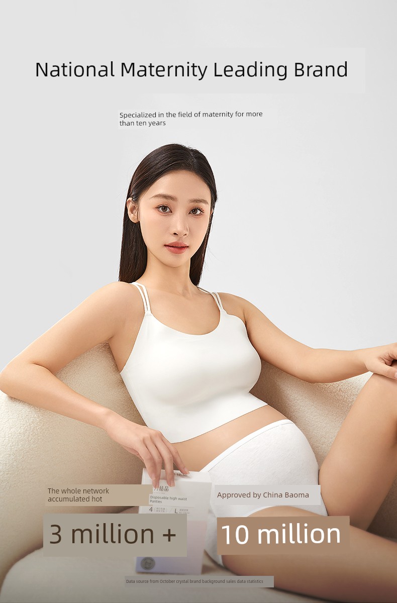 October Crystalline Disposable Underwear for Pregnant Women High Waist Pure Cotton Postpartum Underwear Maternity Travel Confinement Women's Underwear — 5