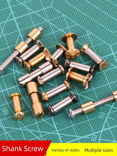 刀柄铆钉螺丝对锁紧固黄铜不锈钢子母沉头一字雕花丁贴片工厂直销
