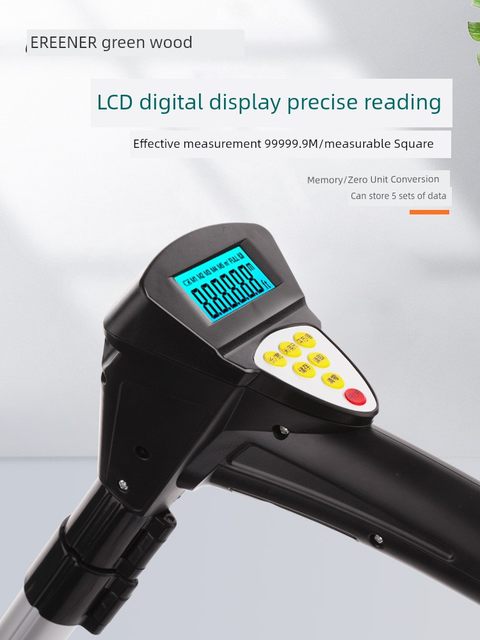 Green Forest Hand Push Range Measurement Wheel High Precision Roller Range Measurement Instrument Ruler Push Ruler Caliper Measuring Tool