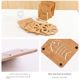 10 packs of wooden thermal insulation pads placemat creative dining table mats heat insulation anti-slip casserole anti-scalding pads plate pad coasters