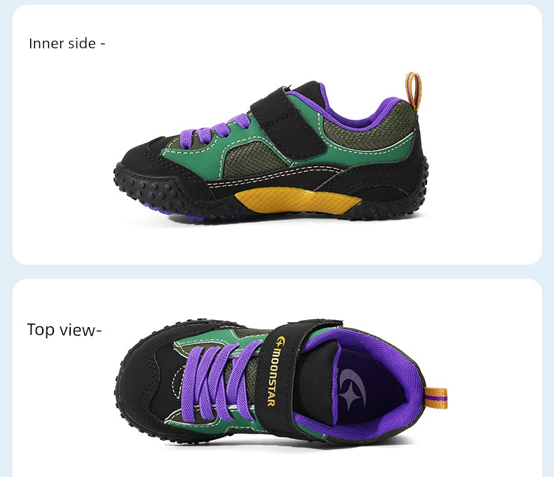 Moonstar 2-8 Years Old Toddler Shoes with Helmet-Style Anti-Kick Design, Functional Sports Shoes for Boys and Girls — 42