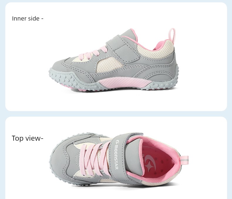 Moonstar 2-8 Years Old Toddler Shoes with Helmet-Style Anti-Kick Design, Functional Sports Shoes for Boys and Girls — 36