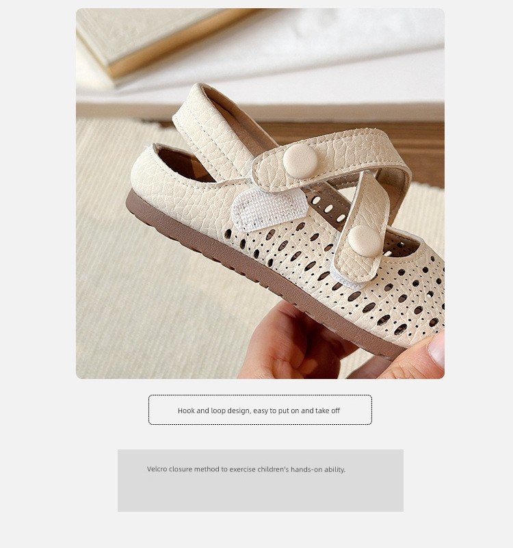 Girls' Sandals 2026 New Style Forest Style Sweet Closed-Toe Sandals Soft Sole Princess Shoes Fashionable Little Leather Shoes — 5