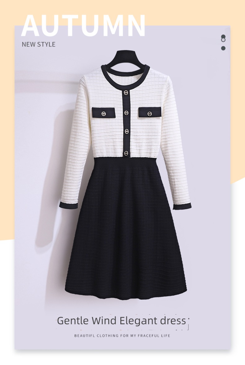 Little fragrance female Autumn and winter Match inside Knitted sole jumpsuit