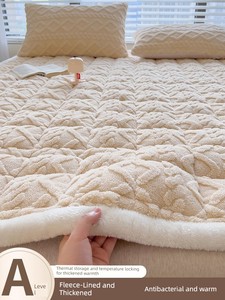 Class A Milk Fiber Mattress Thickened Student Dormitory Mattress Winter Single Thin Chest Pad Soft Cushion Coral Fleece 