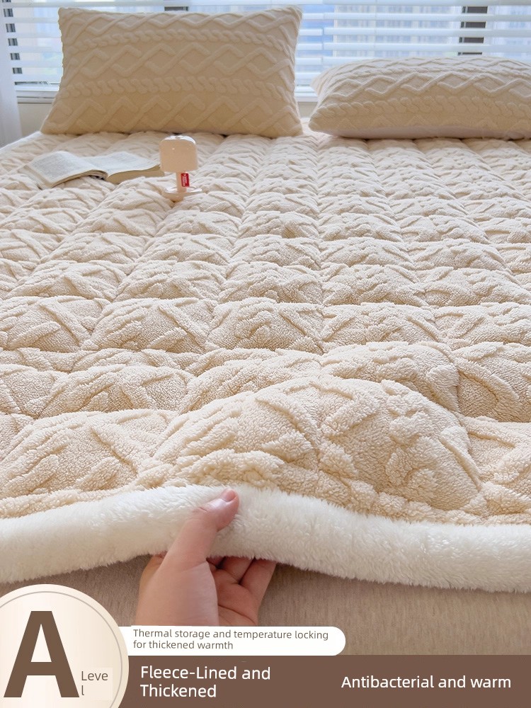 Class A Milk Fiber Mattress Thickened Student Dormitory Mattress Winter Single Thin Chest Pad Soft Cushion Coral Fleece Mattress 3