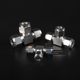 304/316 stainless steel clamp tee middle double joint instrument gas source copper tube T-shaped equal diameter quick plug lock 8