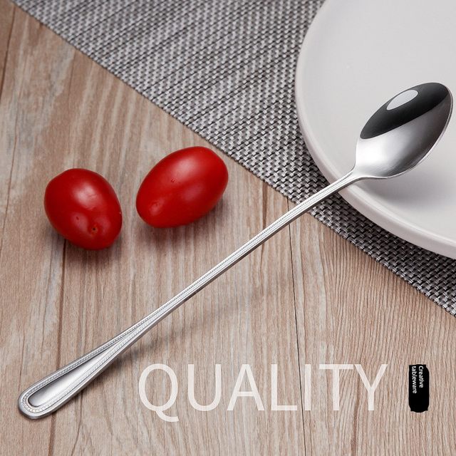 Stainless steel Western dining tableware beads and knife and fork spoon full series of creative desserts knife and fork big meal main meal spoon coffee spoon