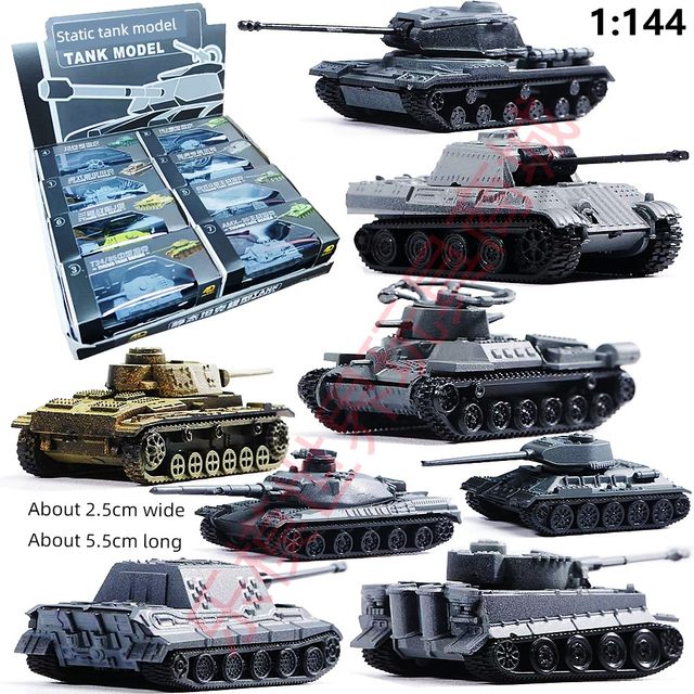 4D tank model Finished 1 144 Tiger main battle tank thumb tank military model decompression small toy