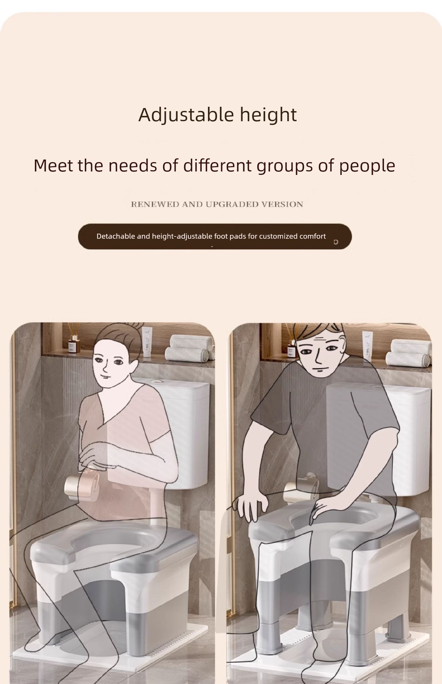 Portable Toilet Chair for Pregnant Women and Elderly People, a Mobile Toilet Seat for Squatting, a Portable Toilet Aid — 8