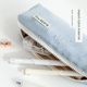 Nylon pencil bag large capacity high appearance ins style simple student stationery bag large open pencil hand storage bag