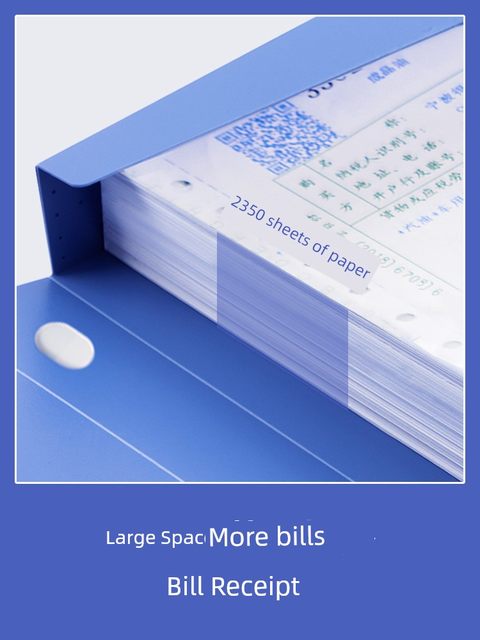 Deli 5355 bill storage bag invoice clip invoice clip invoice box value-added tax special office financial supplies multi-function file folder a5 folder information book storage folder check clip receipt