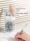 Deli multi-function pen holder office business four-layer partition pen holder storage box thickened transparent visual pen holder office desktop storage rack fashion stationery pen holder student desktop storage rack