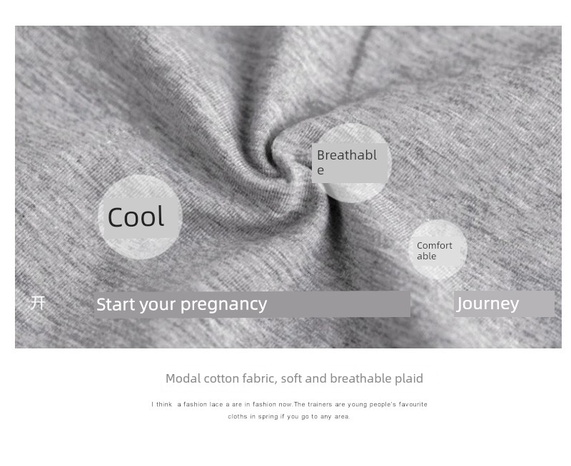 Maternity Pants for Summer, Modal Thin Style, Large Size, Non-Tightening, Belly-Supporting Long Pants, Suitable for Wearing Outside, Maternity Leggings — 2